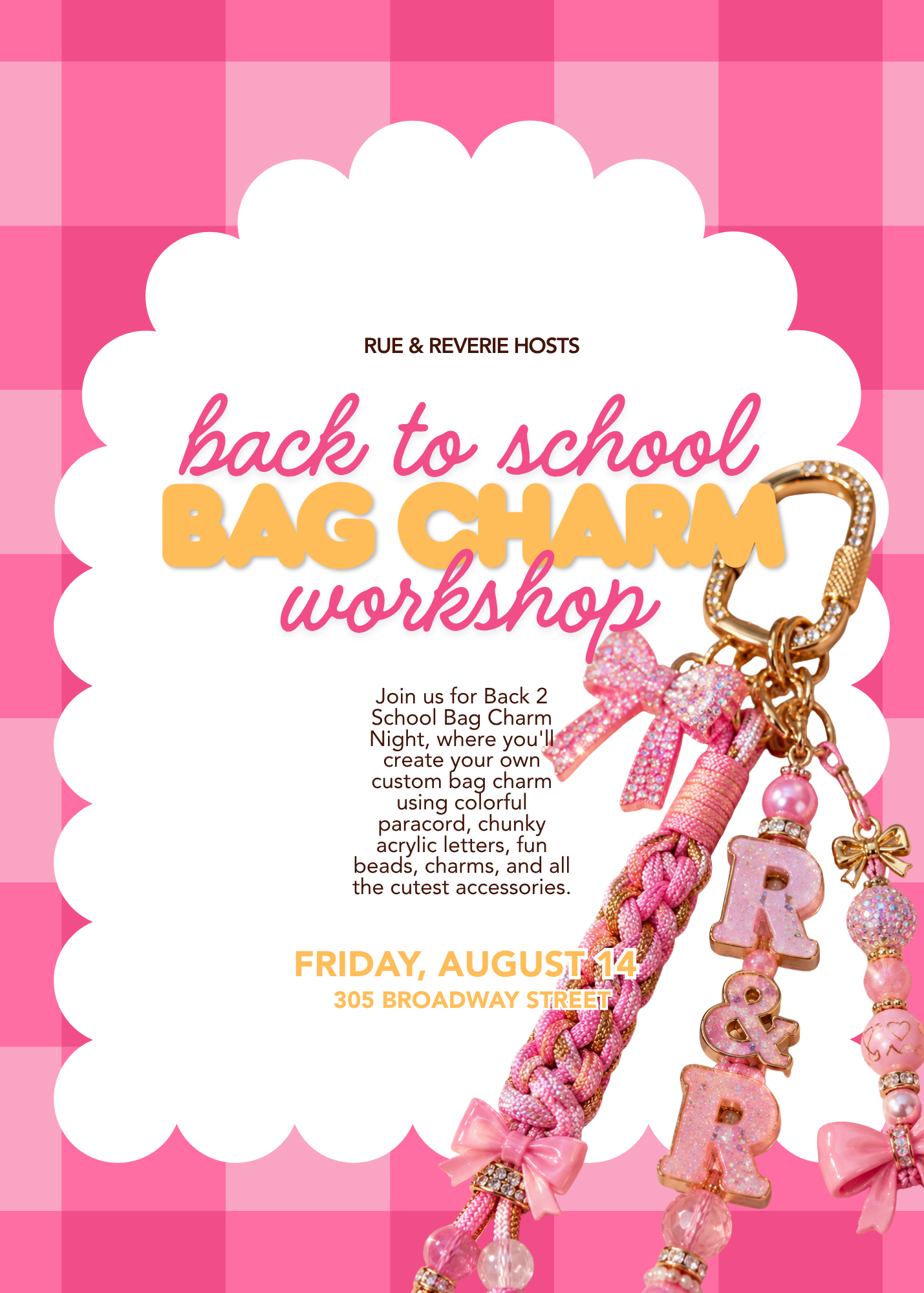 Back to School Bag Charm Workshop
